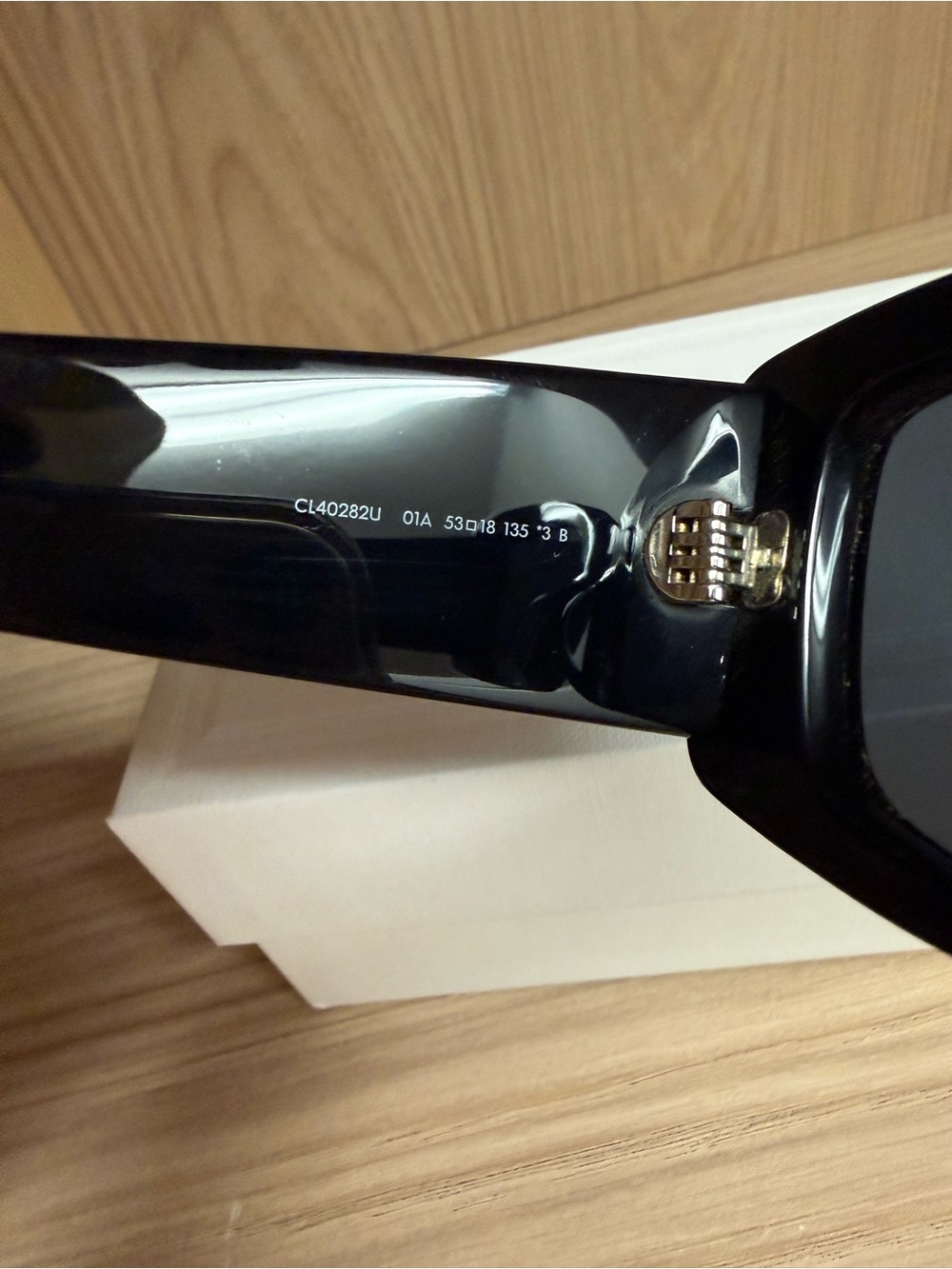 Celine Black Sunglasses with Silver Triomphe Detail - Picture 8 of 12